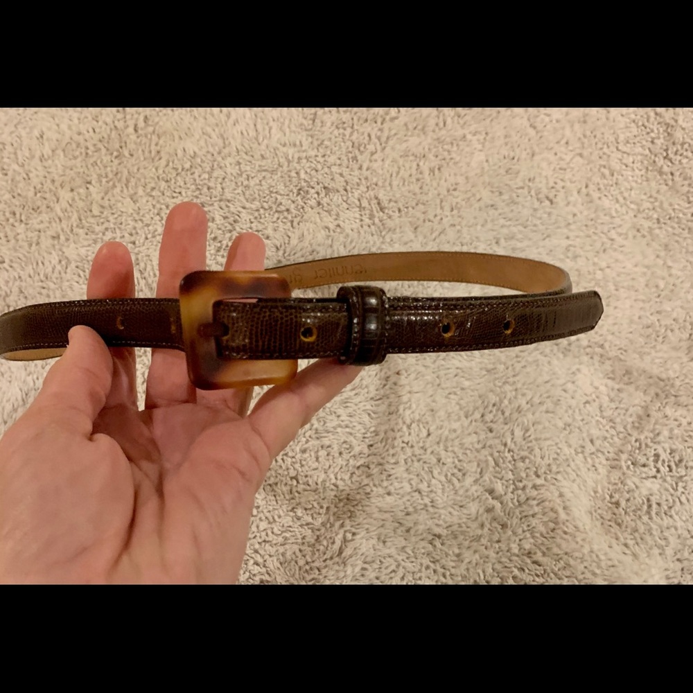 Jennifer Graham Thin Brown Leather Belt